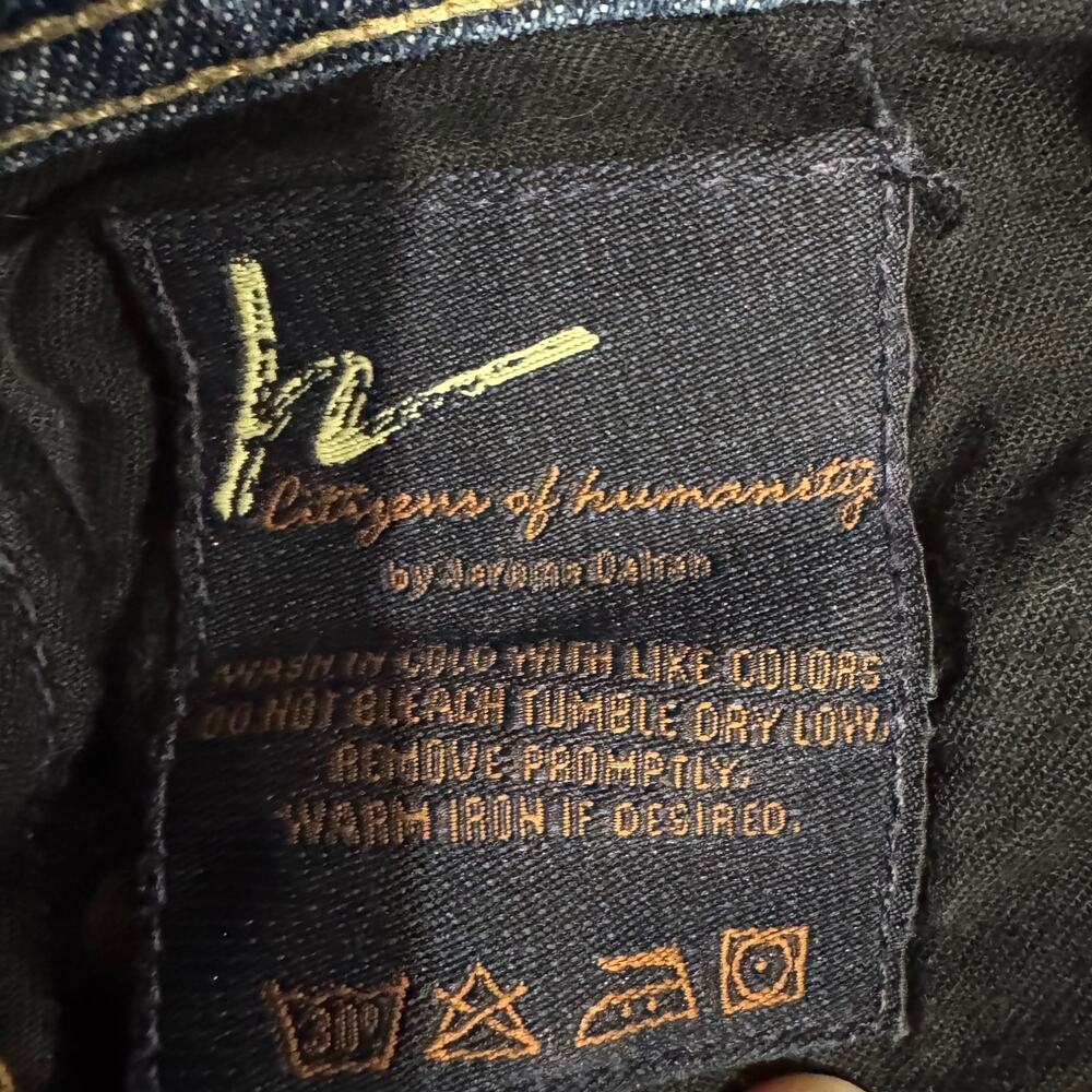Citizens of Humanity Ingrid Low Waist Flare Jeans Dark Wash Stretch Size 26 - Picture 7 of 11